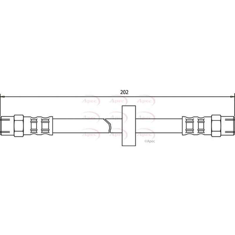 Apec Brake Hydraulic Hose Line Rear HOS3325