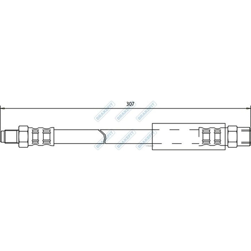 Apec Brake Hydraulic Hose Line outer BHO4047
