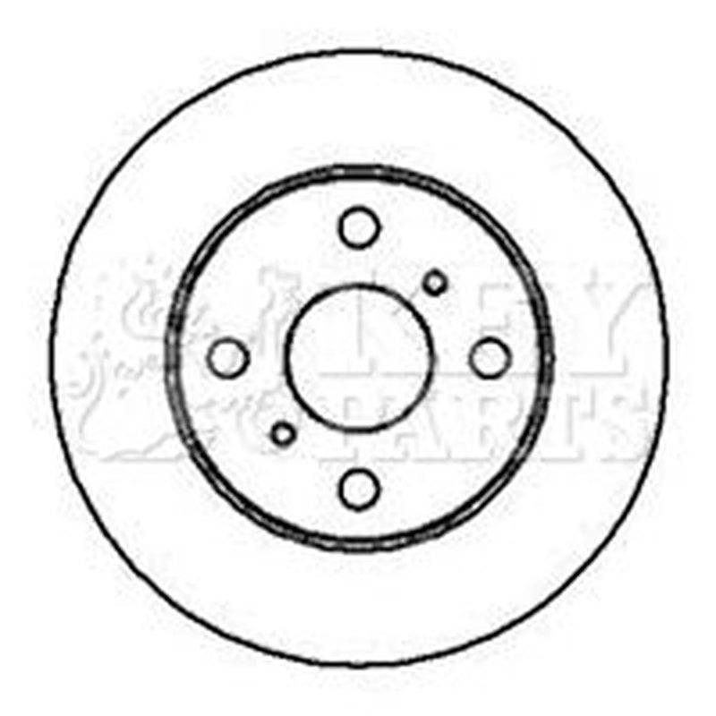 Key Parts 2 x Vented Front Brake Discs KBD4173-x2
