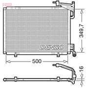 Denso Air Conditioning Condenser fits Ford Ecosport 2013 on 1.0