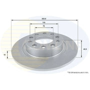 Comline 2 x Solid Rear Brake Discs ADC1846-x2