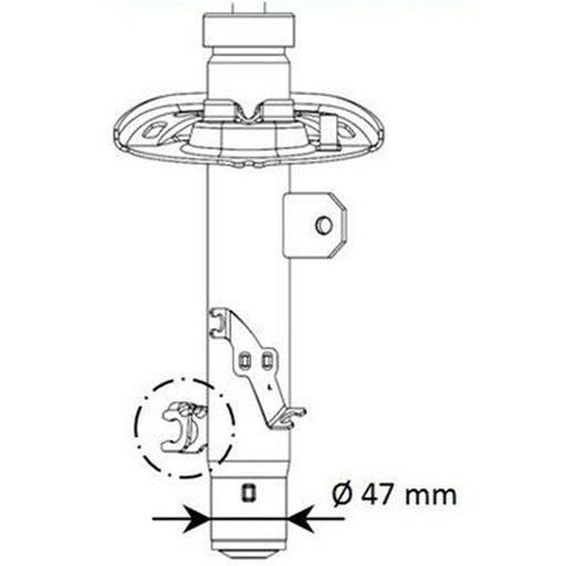 KYB Shock Absorber Damper Strut Front Left 339801