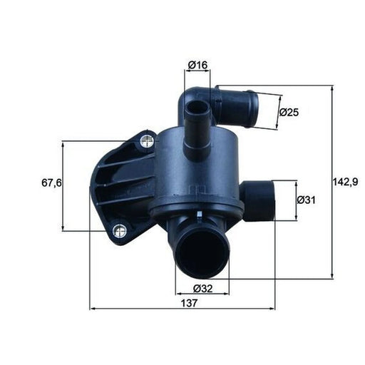 Mahle Thermostat,Coolant TH 57 87