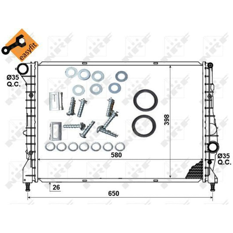 NRF Engine Radiator 53238