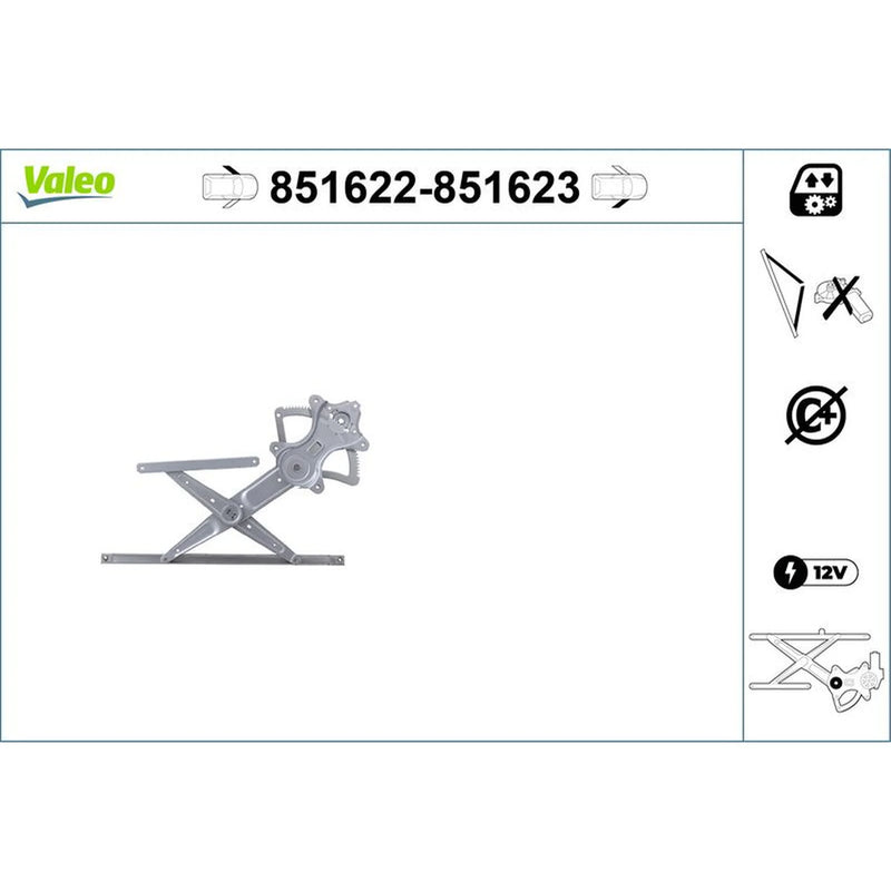 Valeo Electric Window Regulator Lifter Left Front 851622