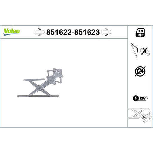 Valeo Electric Window Regulator Lifter Left Front 851622