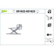 Valeo Electric Window Regulator Lifter Right Front 851623