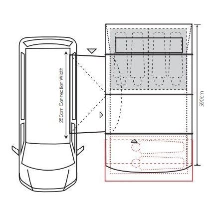 Outdoor Revolution Cayman Cacos SL PC Air Driveaway Awning Mid (210-255) - Outdoor Revolution - Van Life Living