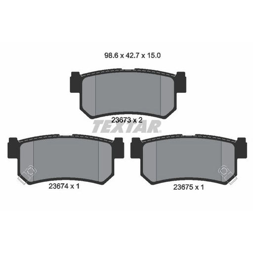 Textar Rear Brake Pad Set 2367301
