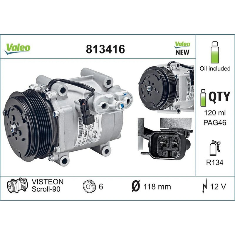 Valeo Air Conditioning Compressor 813416