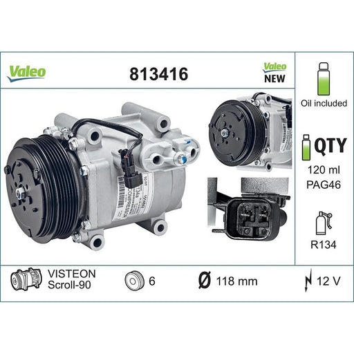Valeo Air Conditioning Compressor 813416