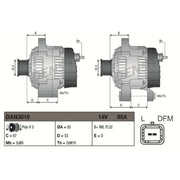 Denso Car Alternator 12V fits Dacia Logan 2006 on 1.2