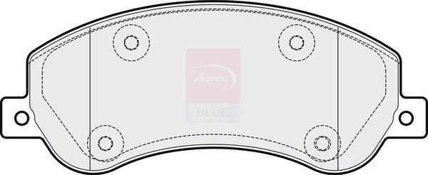 Apec Blue Brake Pad Set Front 165mm x 19mm PD3093