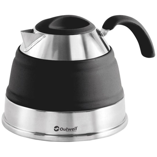 Collaps Kettle 2 5L Black: Space Saving and Collapsible Camping Kettle - Outwell - Van Life Living