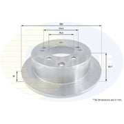 Comline 2 x Solid Rear Brake Discs ADC2403