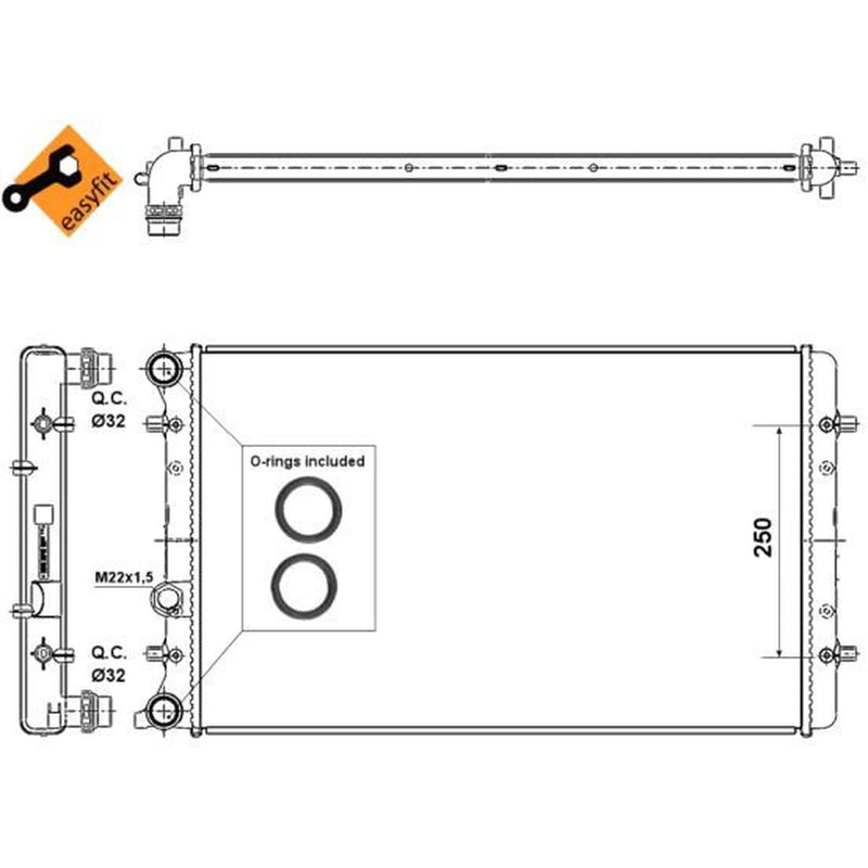 NRF Engine Radiator 509529