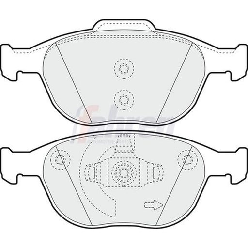 Fahren Front Brake Pad Set fits Ford Fiesta V 2005-2008