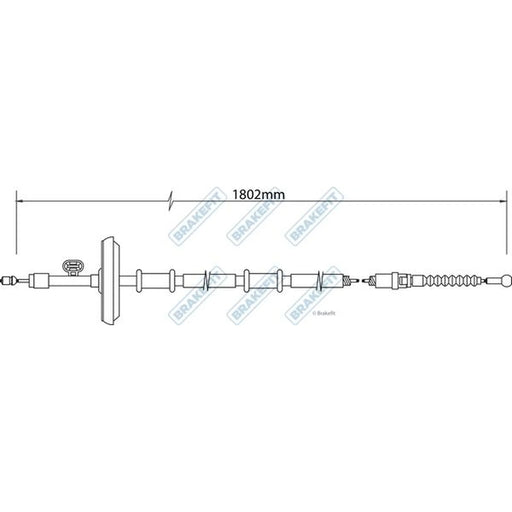 Apec Handbrake Cable Right Rear BBC3457