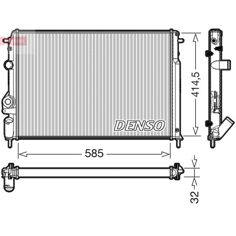 Denso Engine Radiator fits Renault Megane I 1996-2003 1.9