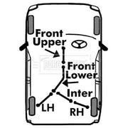 Borg & Beck Handbrake Cable Left Rear BKB2320