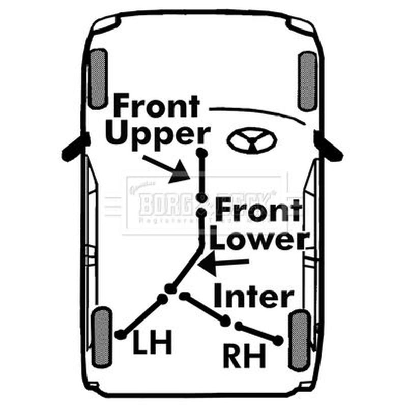 Borg & Beck Handbrake Cable Left Rear BKB2324