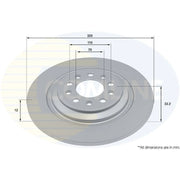 Comline 2 x Solid Rear Brake Discs ADC2950