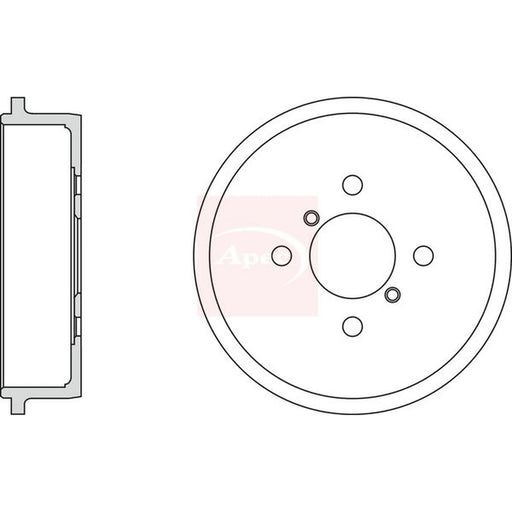 Apec Brake Drum Assembly Rear DRM9966