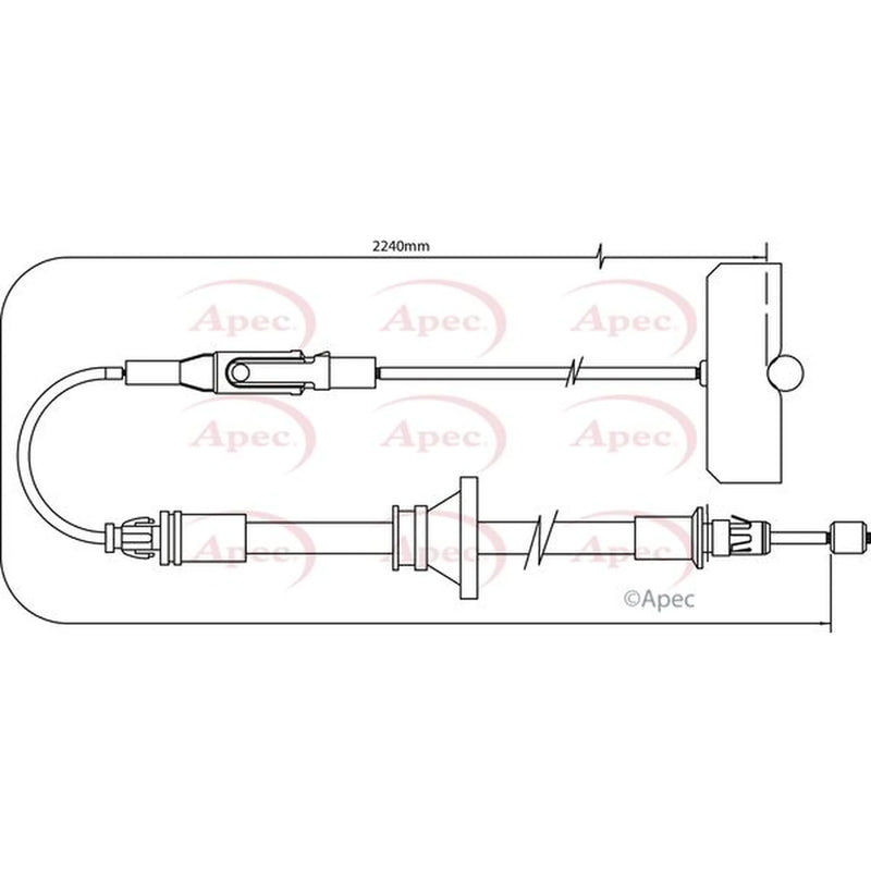 Apec Handbrake Cable Front CAB1491