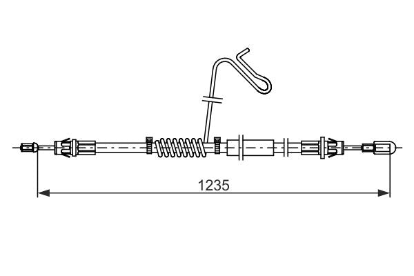 Bosch Handbrake Cable 1987482778