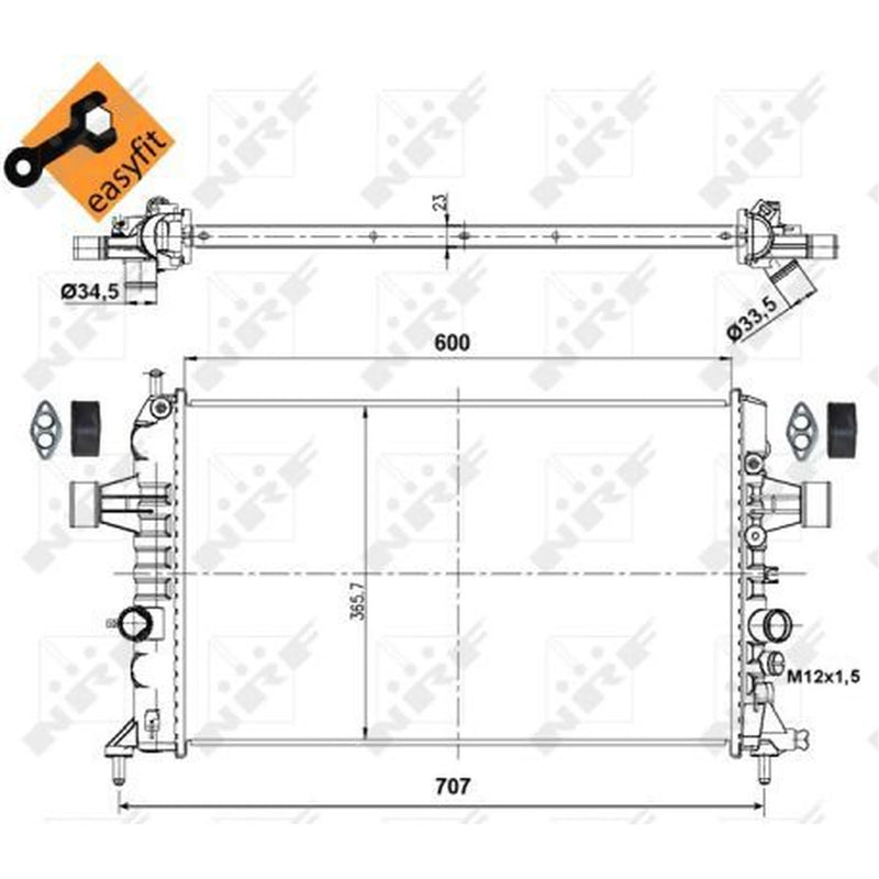 NRF Engine Radiator 53000