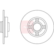 Apec 2 x Solid Rear Brake Discs DSK2288-x2