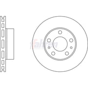 Fahren 2 x Vented Front Brake Discs FBD6192-x2