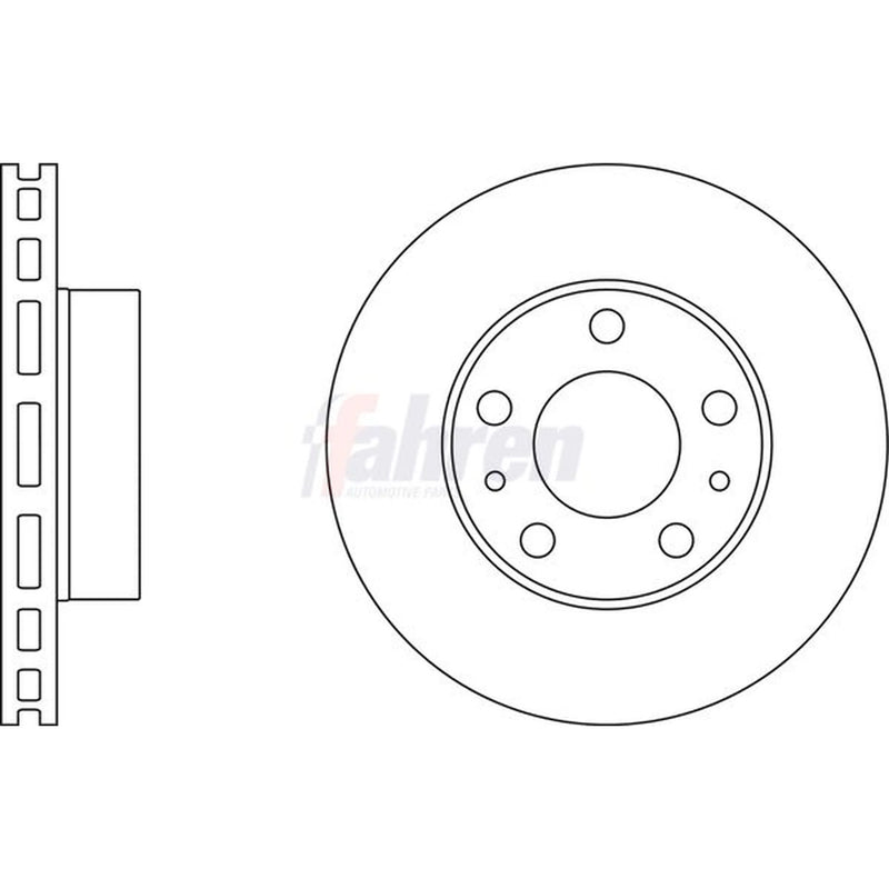 Fahren 2 x Vented Front Brake Discs FBD6192-x2