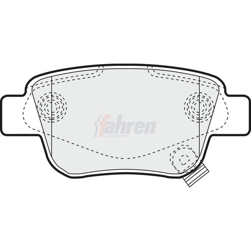 Fahren Rear Brake Pad Set FBP3080