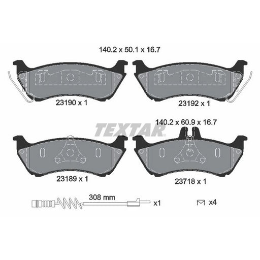 Textar Rear Brake Pad Set 2319002