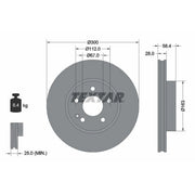 Textar Front Brake Discs 93123403-x2