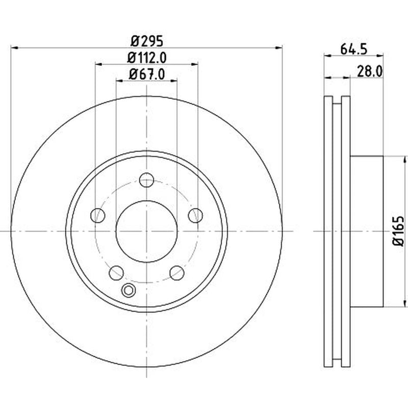 DON 2 x Vented Front Brake Discs PCD10222-x2