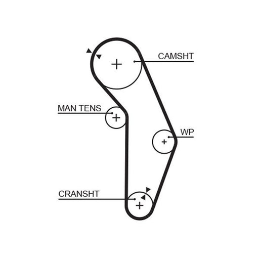 Gates Timing Belt Cambelt 121 Teeth 5352XS