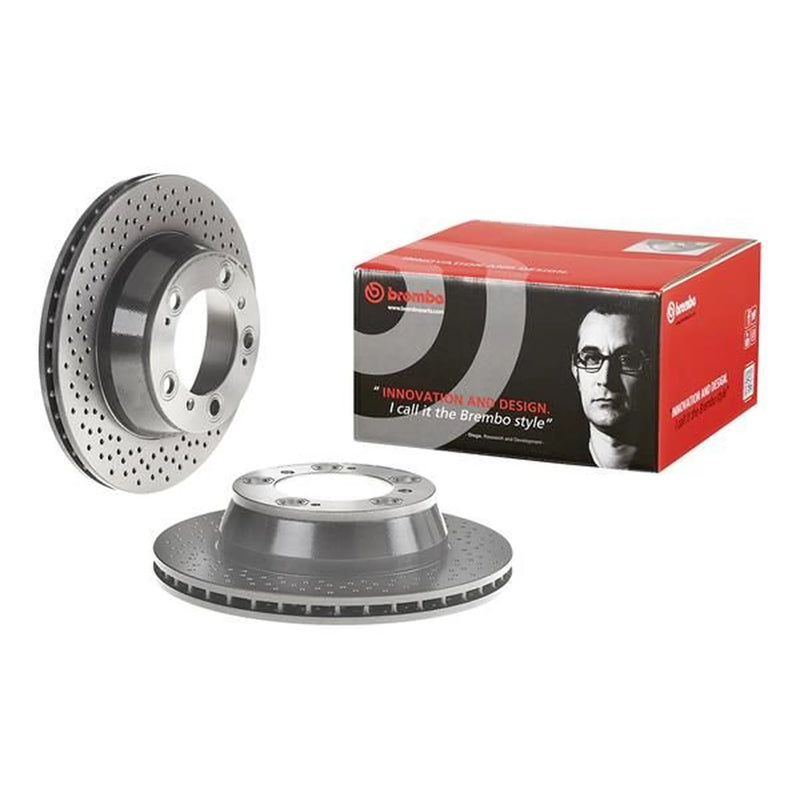 Brembo 2 x Perforated/Vented Rear Brake Discs 09.6665.11-x2