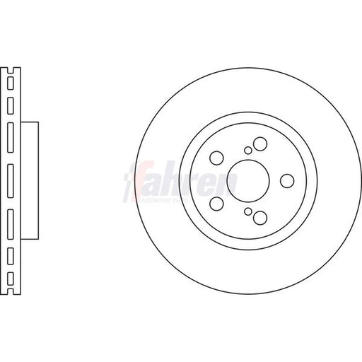Fahren Front Brake Vented Discs & Pads fits Toyota Avensis 2003-2008 2.0 2.4