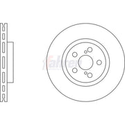 Fahren 2 x Vented Brake Discs fits Toyota Avensis 2003-2008 2.0 2.4