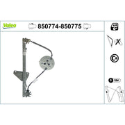 Valeo Electric Window Regulator Lifter Left Front 850774