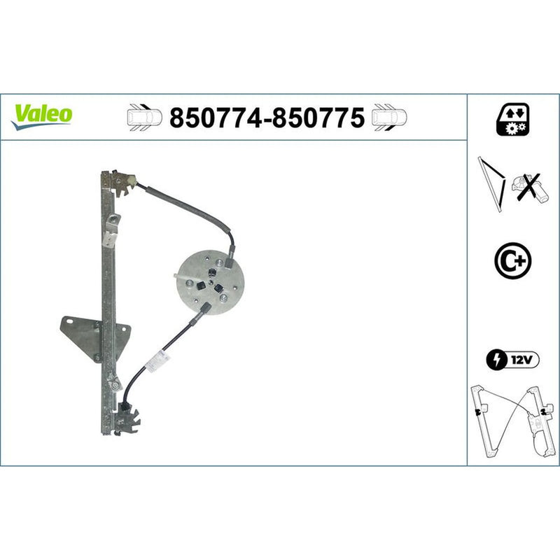 Valeo Electric Window Regulator Lifter Left Front 850774