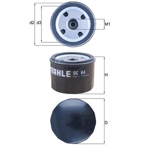 Mahle Engine Oil Filter OC 64