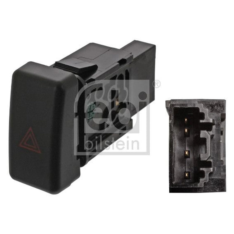 Febi Hazard Warning Light Switch Dashboard 4 Connectors Plastic 45361