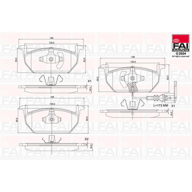 FAI Front Brake Pad Set BP137
