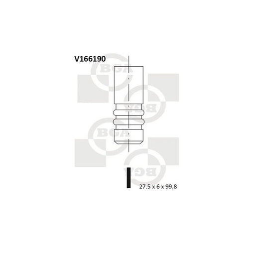 BGA Engine Intake Valve 27mm Head V166190