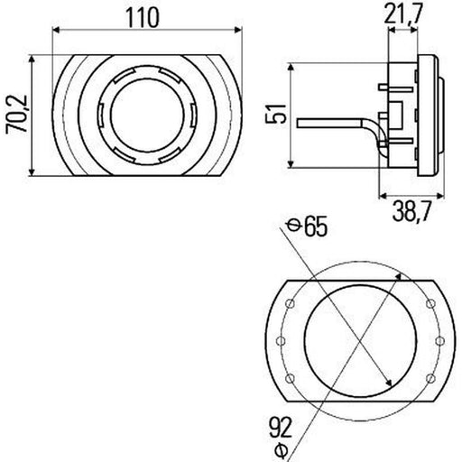Hella Interiorlamp MD9-31 2JA Interior 2JA 343 700-271 4 740 503 6 2JA 343