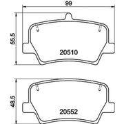 Mintex Rear Brake Pad Set MDB4166