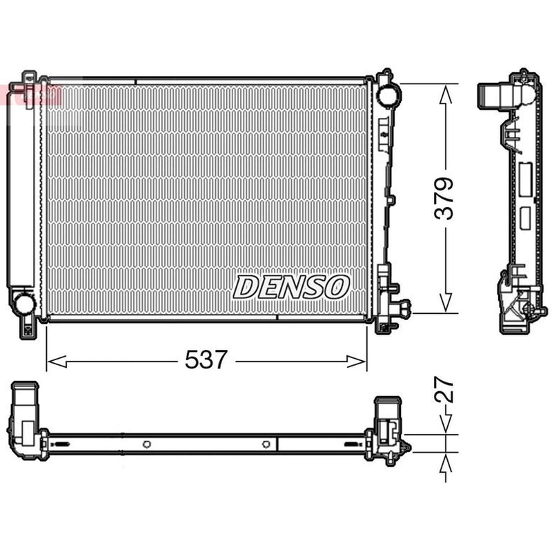 Denso Engine Radiator fits Chrysler Voyager 2000-2008 2.5 2.8